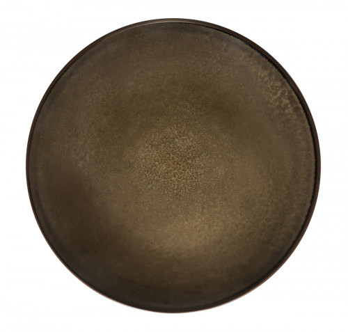 Assiette plate rond bronze grès émaillé Ø 26,5 cm Feeling Medard De Noblat