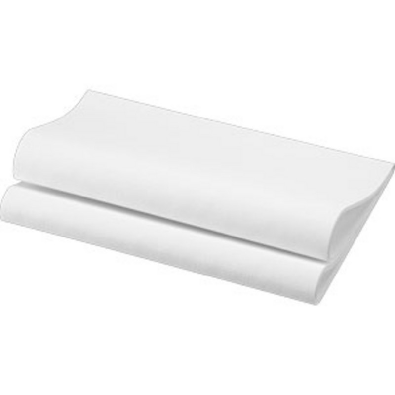 Serviette blanc non tissé 40x40 cm Bio Dunisoft Duni (60 pièces)