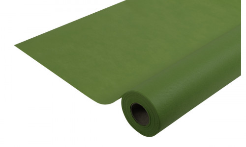Rouleau de nappe vert olive en polypropylène (PP) 20 m x 120 cm