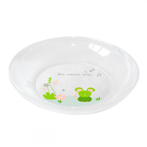 Assiette plate rond transparent copolyester Ø 18,5 cm Vaisselle Enfance Plastorex