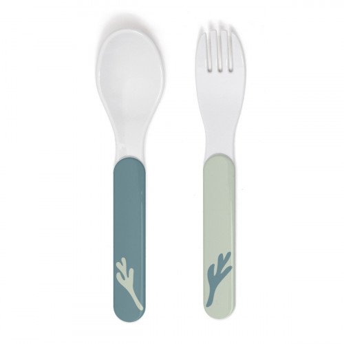 Cuillère droit blanc copolyester 13,5x2,5x13,5 cm Vaisselle Enfance Plastorex