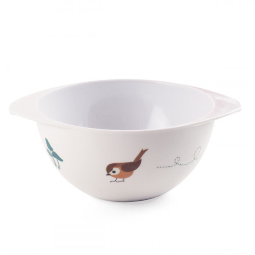 Bol à oreilles rond blanc mélamine 35 cl Ø 12,5 cm Plastorex