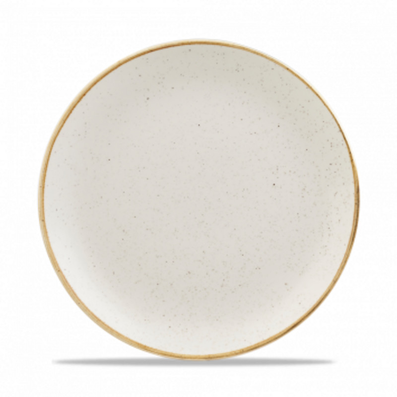 Assiette coupe plate rond barley white porcelaine Ø 26 cm Stonecast Churchill