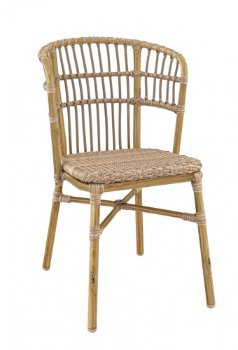Chaise de terrasse noisette 82x54x56 cm Orleans Flexmob