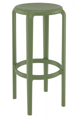 Tabouret de bar de terrasse olive Ø 34 cm 75 cm Tom Flexmob