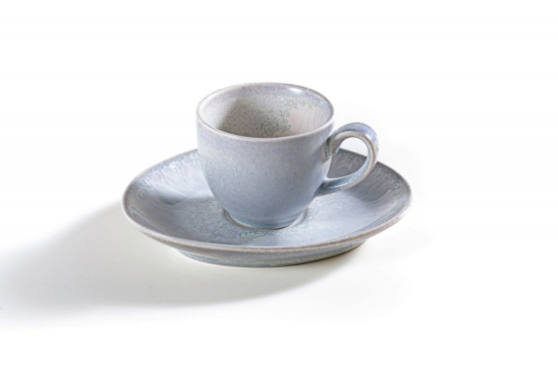 Tasse à expresso rond gris porcelaine 9 cl 8,48 cm Tama Astera