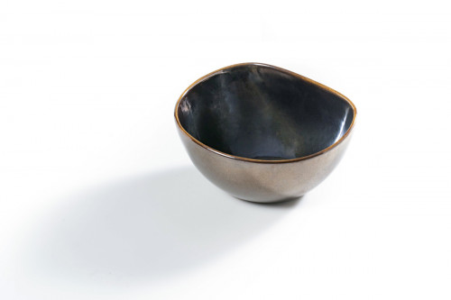 Bol à salade triangulaire Or porcelaine 16,3x14,1 cm Tama Astera