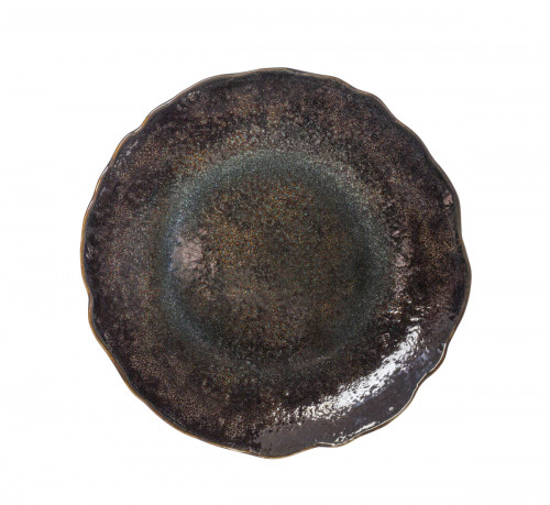 Assiette coupe creuse rond Dark porcelaine Ø 22 cm Pizzo Astera