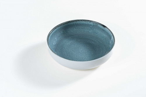 Assiette coupe creuse rond gris porcelaine Ø 15 cm Bergen Astera