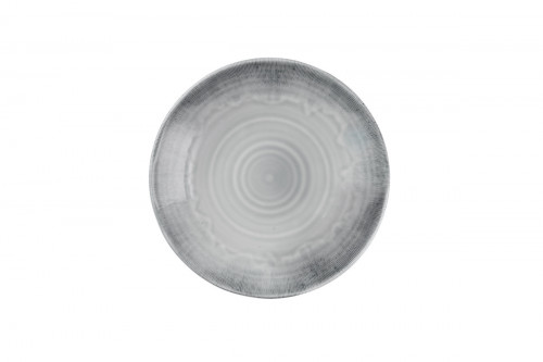 Assiette creuse organique gris porcelaine vitrifiée Ø 28 cm Harvest Flux Dudson