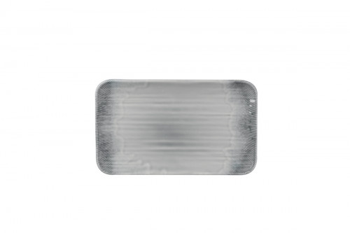 Assiette organique gris porcelaine vitrifiée 27x16 cm Harvest Flux Dudson
