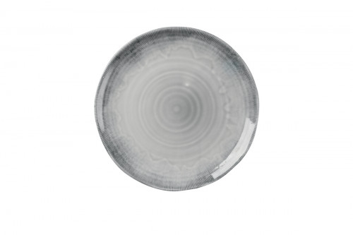Assiette plate organique bleu porcelaine vitrifiée Ø 27 cm Harvest Flux Dudson
