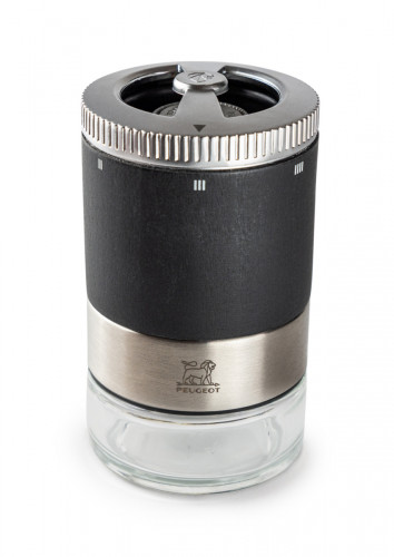 Moulin à poivre avec 3 fioles interchangeables droit noir Ø 6 cm 11 cm Maestro Peugeot Saveurs