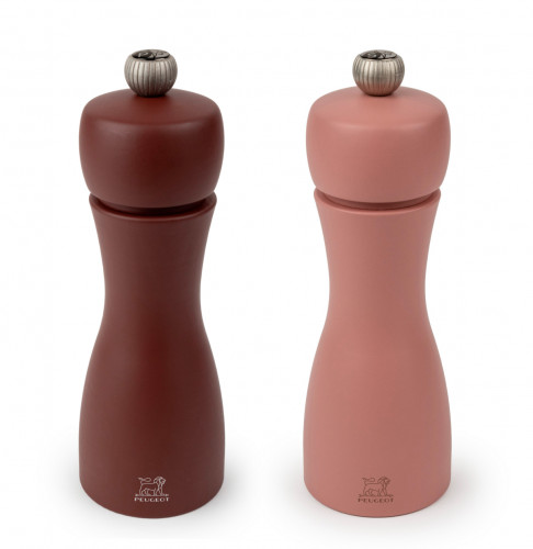 Set moulins poivre / sel droit Terre Ø 5,2 cm 15 cm Duo Peugeot Saveurs