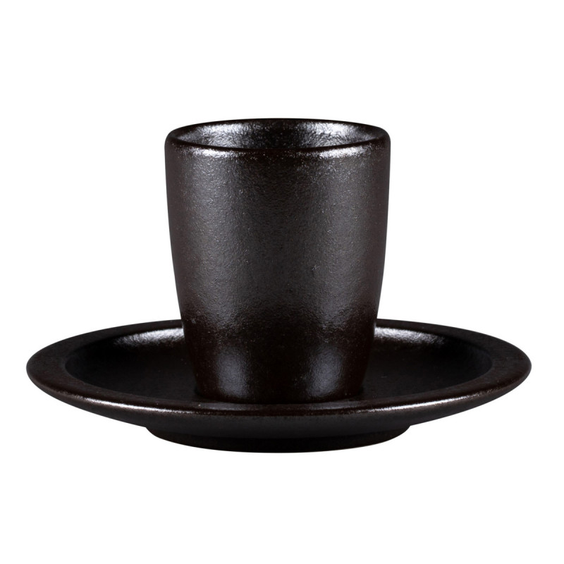 Sous tasse à café rond Forge porcelaine vitrifiée Ø 13 cm Rakstone Ease Rak