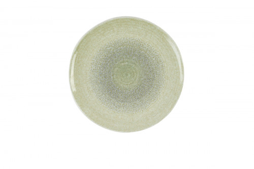 Assiette creuse organique vert porcelaine vitrifiée Ø 28 cm Harvest Grain Dudson