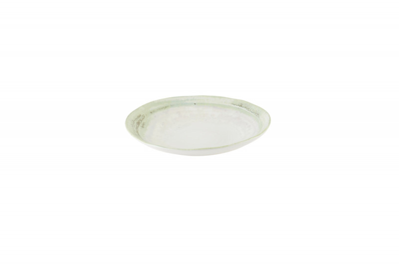 Assiette creuse organique vert porcelaine vitrifiée Ø 28 cm Finca Flint Dudson