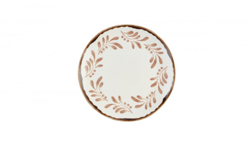Assiette plate organique terracotta porcelaine vitrifiée Ø 23 cm Harvest Mediterranean Dudson
