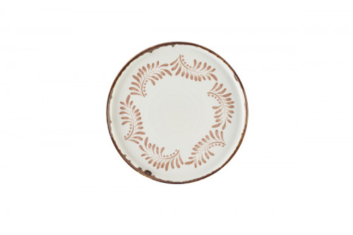 Assiette plate rond terracotta porcelaine vitrifiée Ø 26 cm Harvest Mediterranean Dudson