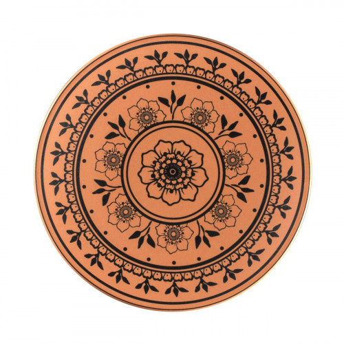 Assiette extra plate rond Tero Décor Alexandria porcelaine Ø 26,5 cm Earth Rak