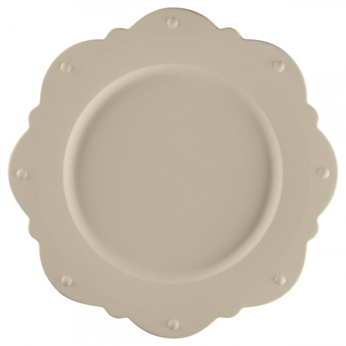 Assiette plate octogonal Argila Décor Epura porcelaine Ø 33,1 cm Earth Rak