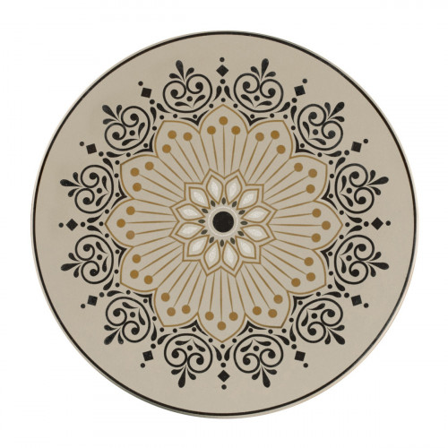 Assiette extra plate rond Argila Décor Cartagena porcelaine Ø 18,7 cm Earth Rak