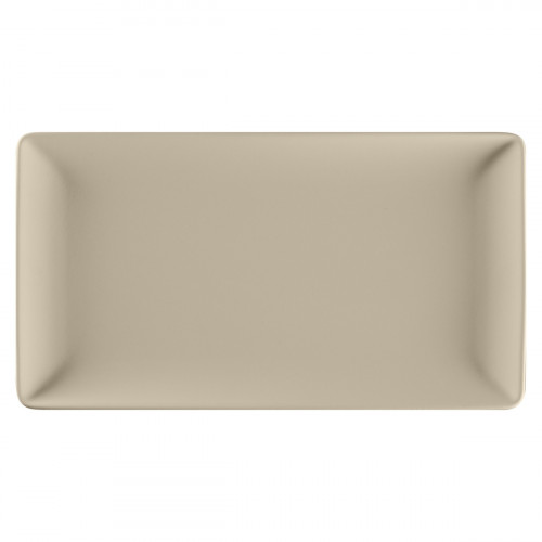 Assiette plate rectangulaire Argila Décor Epura porcelaine 33,8x18,3 cm Earth Rak