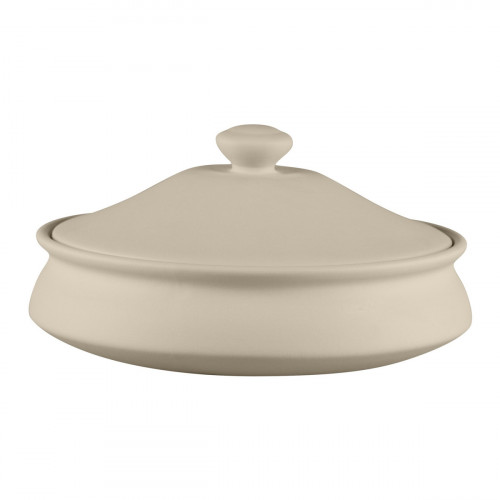 Bol avec couvercle rond baantna argila Décor Prima porcelaine Ø 19,5 cm Earth Rak