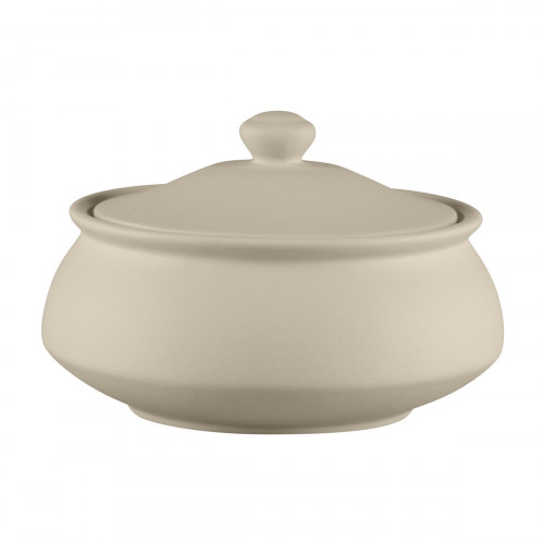 Bol avec couvercle rond baantna argila Décor Prima porcelaine Ø 16,5 cm Earth Rak