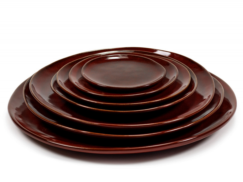 Assiette coupe plate rond Venetian red grès émaillé Ø 20 cm La Mère Serax