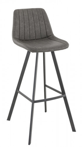 Tabouret de bar d'intérieur gris anthracite 106x46x53 cm Kyle Flexmob