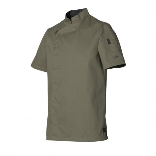 Veste de cuisine homme manche courte vert kaki T3 Shade Molinel