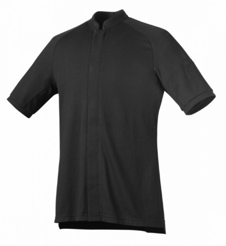 Veste de cuisine homme manche courte noir T6 Gari Robur