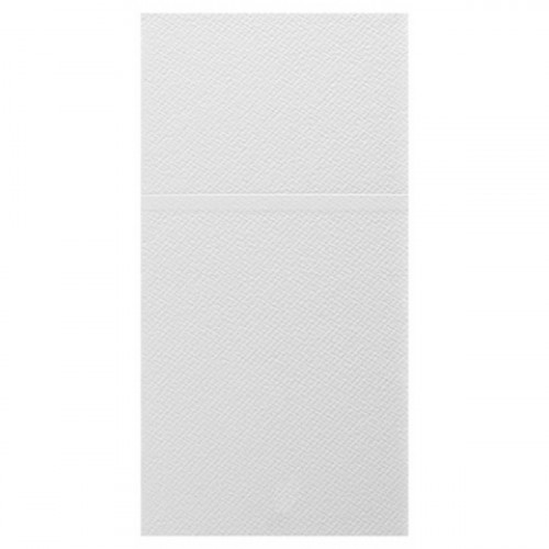 Serviette lunch blanc non tissé 40x40 cm pliée en 8 Basik Soft Essentials Collection (50 pièces)