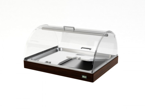 Vitrine réfrigérée pour chariot marron bois Rocam