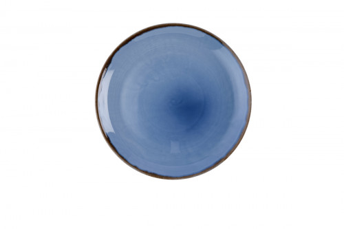 Assiette coupe plate rond bleu indigo porcelaine vitrifiée Ø 29 cm Harvest Dudson