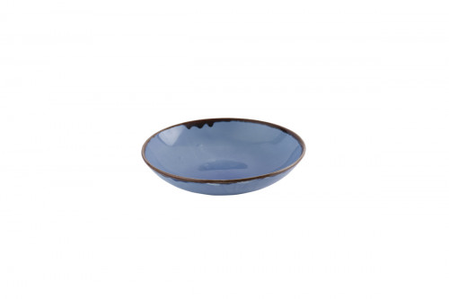 Assiette coupe creuse rond bleu indigo porcelaine vitrifiée Ø 25 cm Harvest Dudson