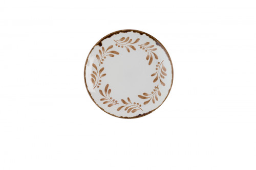 Assiette coupe plate rond terracotta porcelaine vitrifiée Ø 22 cm Harvest Mediterranean Dudson