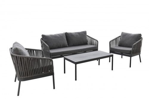 Set sofa de terrasse gris anthracite Cadix Flexmob