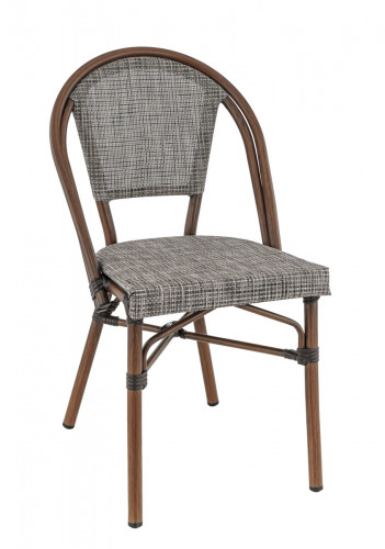 Chaise de terrasse gris 85x49x55 cm Reims Flexmob