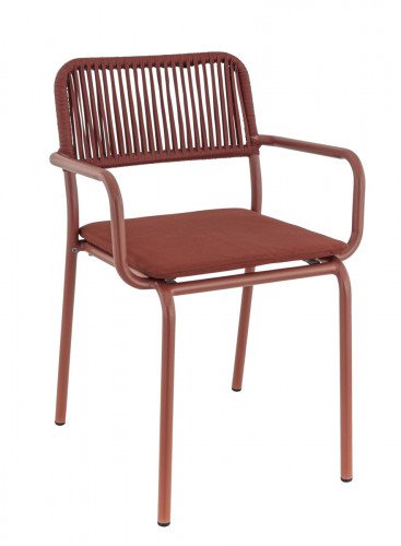 Fauteuil de terrasse terracotta 83x57x58 cm Murcia Flexmob