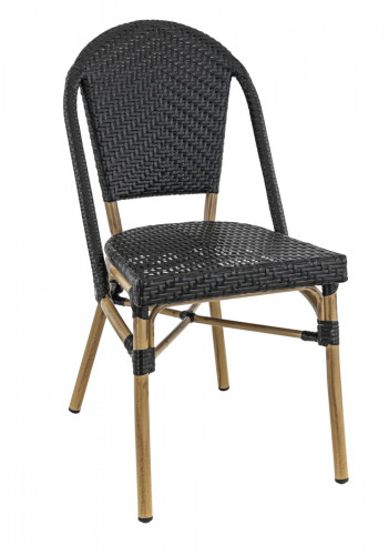 Chaise de terrasse noir 88x46x57 cm Villette Flexmob