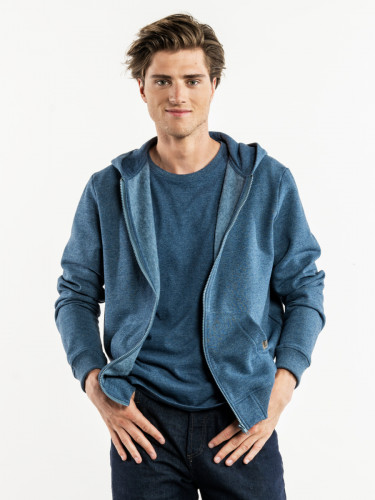 Sweat à capuche avec poches recyclé bleu XS Comodo Blue Melee Chaud Devant