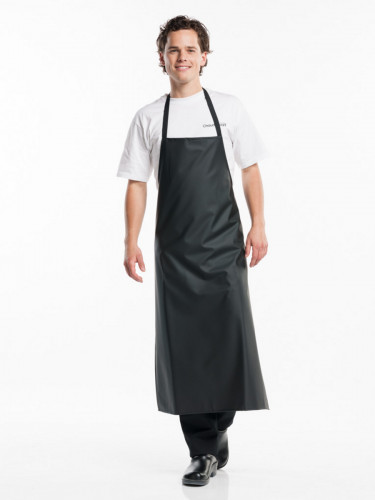Tablier à bavette imperméable noir Taille unique Chaud Devant