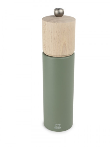 Moulin à poivre droit vert fougère en hêtre Ø 5,4 cm 21,5x5,4x5,4 cm Boreal Peugeot Saveurs