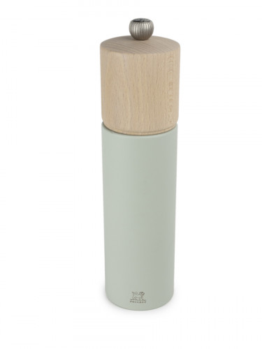 Moulin à sel droit vert sauge en hêtre Ø 5,4 cm 21,5x5,4x5,4 cm Boreal Peugeot Saveurs