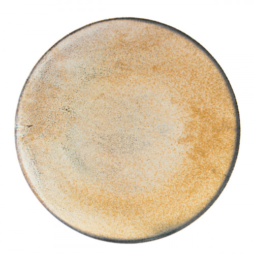 Assiette coupe plate rond Sand porcelaine vitrifiée Ø 25 cm Desert Astera