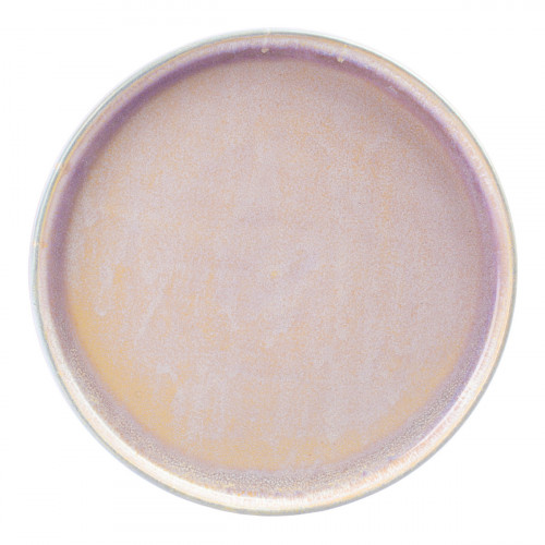 Assiette coupe plate rond rose porcelaine vitrifiée Ø 27 cm Rosy Astera