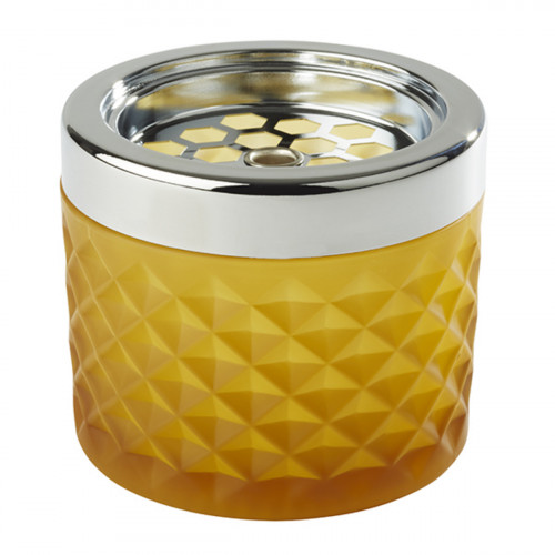 Cendrier jaune verre Ø 9,5 cm 8 cm Aps