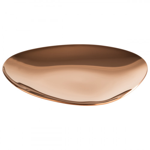 Set de 4 assiettes mise en bouche inox 18/10 cuivre 9x9 cm Pebbles Aps
